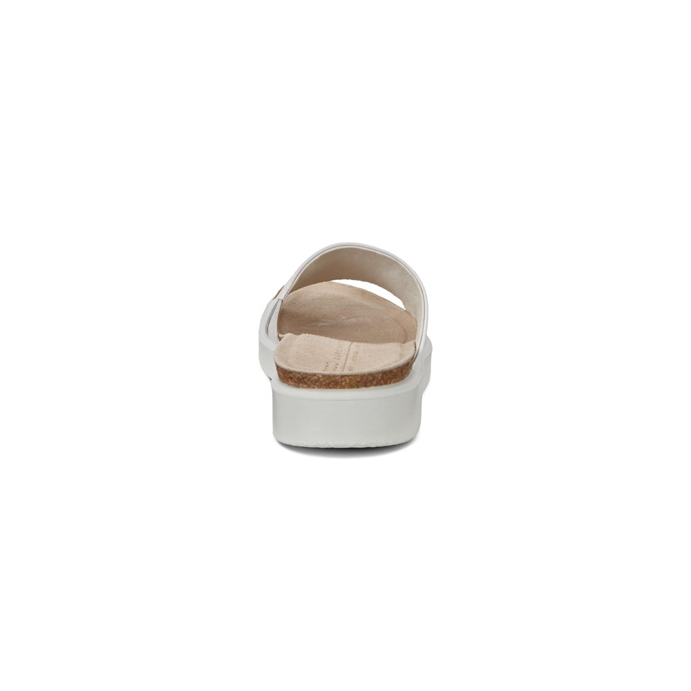 Womens Sandals - ECCO Corksphere Slip-On - White - 7982IFKMD